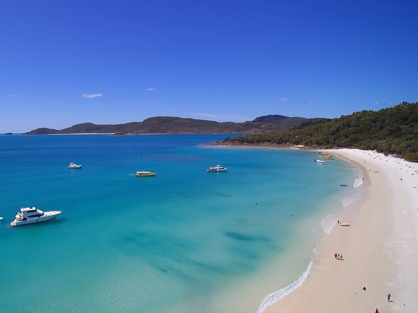 view of the full length of Whitehaven Beach